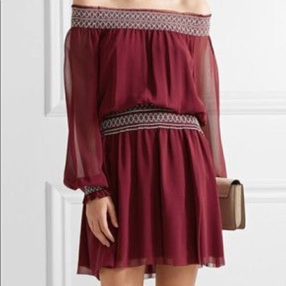 Tory Burch Indie Boho Silk Dress Size 10 - Picture 1 of 8